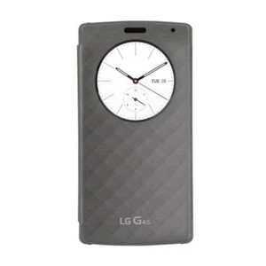 LG Custodia originale Quick Circle Case Cover Flip a libro Argento per G4 S G4S - Foto 1 di 4