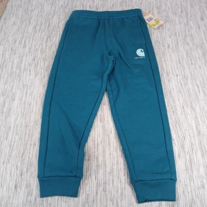 Carhartt Girls Fleece Sweatpants 6 Color Green Looks Blue Says Shaded Spruce - Picture 1 of 7