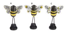 CBK Home Decor Bumble BEE Figurines Metal on Wood Base Pick ONE of 3 Designs