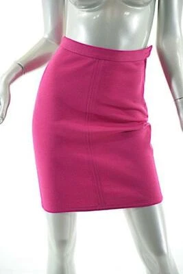 SONIA RYKIEL Paris Vintage Magenta 100% Wool Knit Skirt with Rear Bow  Sz S - Image 1 of 4