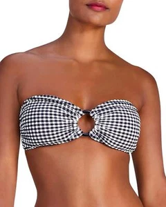 kate spade new york 299861 Women Gingham Ring Bandeau Bikini Top Size S - Picture 1 of 2