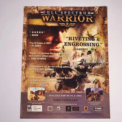 Full Spectrum Warrior "Take Control" Vintage X-Box Print Ad 2004 Maxim 8.5" x11" - Image 1 of 4