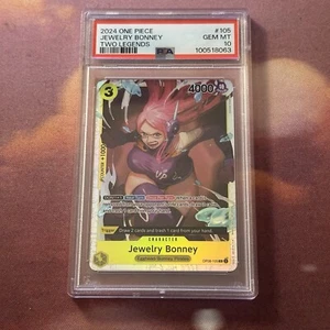 PSA 10 Joyas Bonney, Una Pieza TCG Dos Leyendas OP08-105 Gema Como Nueva - Imagen 1 de 3