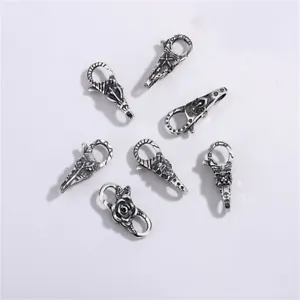 925 Sterling Silver Double Lobster Claw Clasp Bracelet Necklace Connector DIY - Picture 1 of 20
