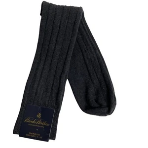 Brooks Brothers Herren gerippte Anzugsocken Baumwollmischung anthrazitgrau Einheitsgröße 7,5-12 USA - Bild 1 von 3