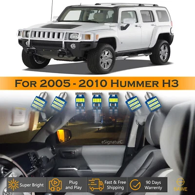 Kit de paquete interior de bombilla de luces LED ultra blancas para Hummer H3 2005-2010 Foto 1 de 4