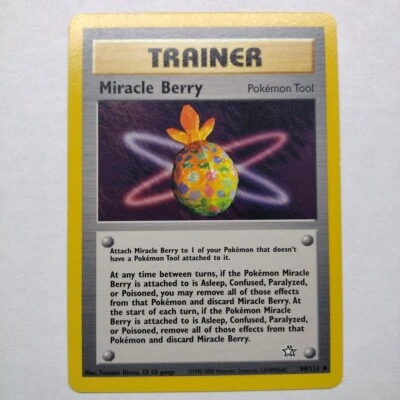 Miracle Berry - 94/111 Neo Genesis - Pokemon - Same Day Shipping! - Image 1 of 2