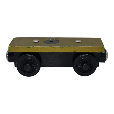 Thomas Wooden Railway plataforma plana 2003 tren verde tanque motor                      Foto 1 de 4