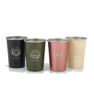 Stainless Steel Cups Pints Unbreakable Stainless Steel Pint Glasses Colorful ... - Picture 1 of 9