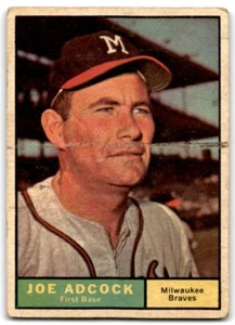 1961 TOPPS JOE ADCOCK MILWAUKEE BRAVES #245 - Picture 1 of 2