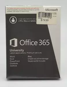 Microsoft Office 365 University 4 Jahre Academic Key Card - für PC/Mac *2 Geräte - Bild 1 von 5