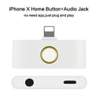 Nowy przycisk Home + gniazdo audio 8Pin adapter ładowania rozdzielacz do iPhone 15 14 13 12