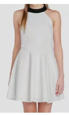 $108 Sally Miller Kids Girl's White Halter Sleeveless Fit & Flare Dress Size M. - Image 1 of 4