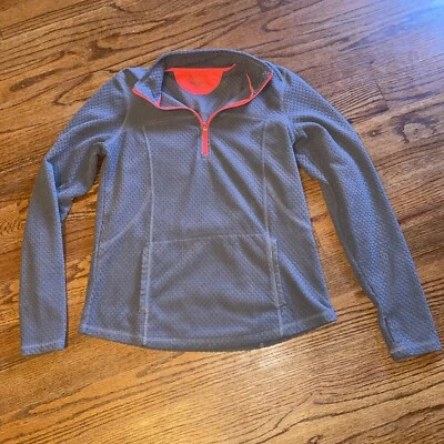 Camiseta Tek Gear Mujer Top Manga Larga Mediana 1/4 Cremallera Gris Geométrico Pulgar Foto 1 de 4