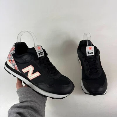Zapatillas bajas New Balance 515 V3 para mujer 9,5 negras con estampado floral Foto 1 de 4