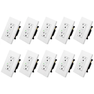 10PK 20AMP GFCI GFI Toma Autoprueba Seguro Receptáculo Resistente a Manipulaciones TR WR ELT - Imagen 1 de 12
