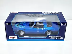 NEW Maisto Special Edition 1:18 Scale 1978 Pontiac Firebird Trans Am Blue - Picture 1 of 4