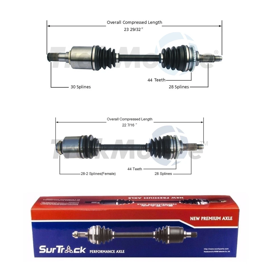 适用于马自达 6 03-04 3.0L V6 FWD 一对前 CV 联合轴 SurTrack 套装 — 第 1/1 张图片