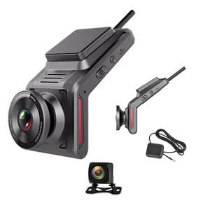 G-sensor Car DVR Dash Cam GPS Tracking Video Recording Dual Camera WiFi Hotspot - Picture 1 of 18
