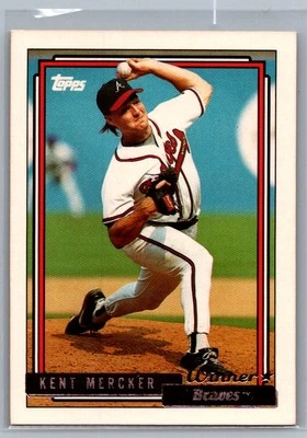1992 Topps #596 Kent Mercker Gold Winners - Image 1 of 2