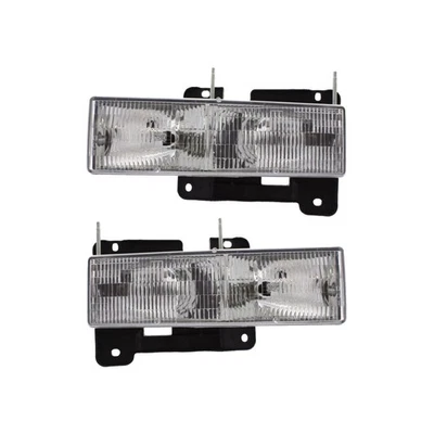 For GMC C3500HD 2001 2002 Headlight Driver and Passenger Side | Pair | DOT - Image 1 of 4