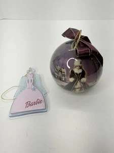 Vintage Set Of 2 Barbie Christmas Tree Ornaments 1997 Globe And 2001 Angel - Picture 1 of 9