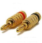 10 Pair Speaker Wire Banana Plugs Gold Plated Audio Connectors - 20 Pcs Lot Pack