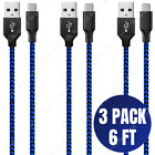 3 Pack Usb Charger Cable 6/10ft For Iphone 12 Pro Max 11 Xr 8 Fast Charging Cord