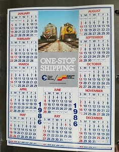 Calendario ferroviario Seaboard System Chessie CSX 1986 - ENVÍO GRATUITO - Imagen 1 de 2