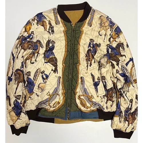 HERMÈS Autentica giacca giacca giacca vintage Hermes da uomo reversibile in seta taglia 54