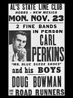 Carl Perkins Hobbs New Mexico 16"" x 12"" Foto Repro Konzert Poster