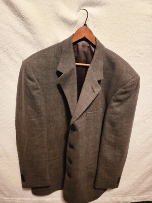 Daniel Hechter Paris Men's Suit Jacket Dark Gray Tweed Size 44 See Pics - Image 1 of 4