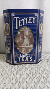 NO LID Tetley Tea Tin Can 1837-1987 7 1/4” Tall Vintage Tin Can Made In England - Picture 1 of 12