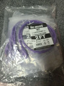 Pack of ( 10 ) Vertical Cable - Cat 5e Patch Cable - 2ft (purple)  - Picture 1 of 4