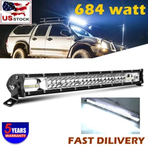 20inch 648W Led Light Bar Dual Row Spot Flood Combo Work UTE Truck SUV ATV - Picture 1 of 11