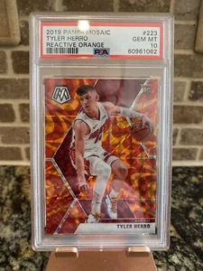 2019-20 Panini Mosaic - Tyler Herro - Reactive Orange PSA 10 GEM MINT #223 🔥 - Picture 1 of 2
