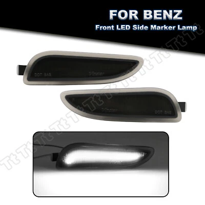 For 2003-2009 Mercedes W209 CLK550 320 63 AMG White LED Front Side Marker Lights - Image 1 of 4