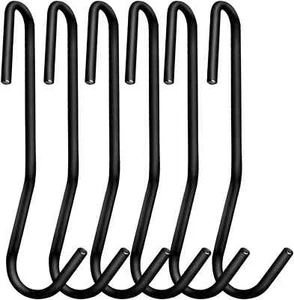 Paquete de 12 ganchos S de alta resistencia de 5 pulgadas ganchos para olla negros ganchos para soporte para sartén - Imagen 1 de 6