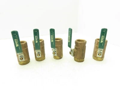 Watts 9813 Bronze Ball Valve 1"NPT Female Threaded 600 WOG Lot of 5 - Image 1 of 4