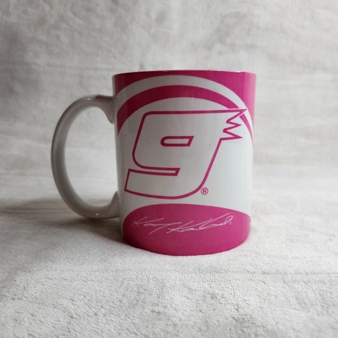 #9 Kasey Kahne Coffee/Tea Mug Pink And White Nascar Licensed Cover