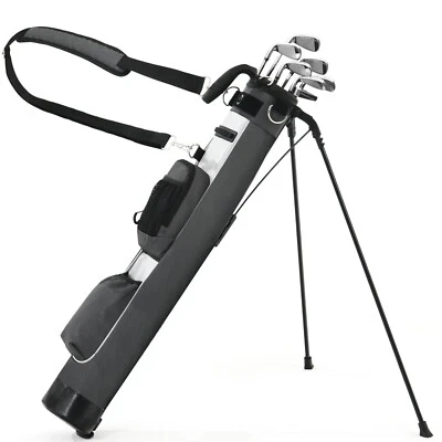 SHOPSOURCE Small Sundy Golf Bag with Cooler Pocket, Par 3 Golf Pitch n Putt Bag Grey