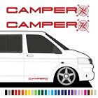 Camper Compass Door Stickers x 2 - T4 T5 T6 Campervan Graphic Decal