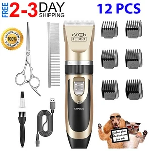PET CLIPPERS Professional Heavy Duty Trimmer Dog Grooming Kit Thick Hair Trimmer - Picture 1 of 8