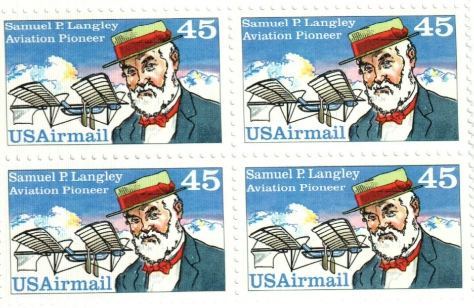 United States 45¢ Samuel Langley Aviation Postage Stamps #C118 Mint Pack of 100 - Image 1 of 1