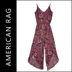 American Rag Cie Women Belted Floral Dressy Jumpsuit Size 2XS
