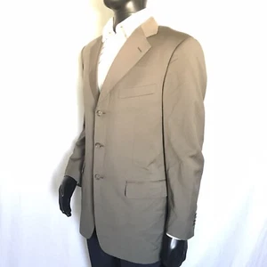 Ermenegildo Zegna Mens Wool Blazer Size 40 R Suit Jacket Olive Green Sports Coat - Picture 1 of 11