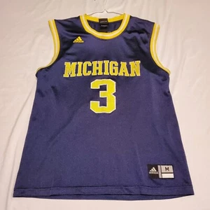 Adidas Michigan Basketball Jersey 3 Trey Burke *Heavy Distressed* Blue 20Wx28L - Picture 1 of 13