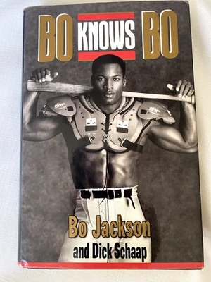 BO KNOWS BO by Bo Jackson Book 1990 1st Edition Autopen Signature HCDJ VG - Image 1 of 4