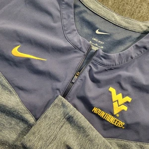 West Virginia Mountaineers 1/4 Zip Nike On-Field Dri-Fit Pullover Mens XL NCAA - Picture 1 of 11