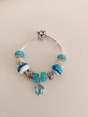 Schönes Armband mit Charms. Aus Sterling Silber 925 - Bild 1 von 3